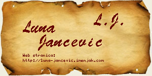 Luna Jančević vizit kartica